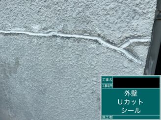 外壁塗装 東大阪市 ひび割れ補修シール充填