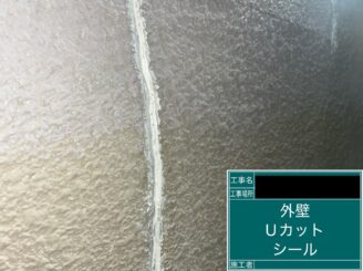 東大阪 外壁塗装 ひび割れ補修シール充填