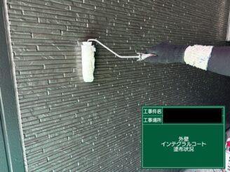 外壁塗装 大阪市 インテグラルコート施工中