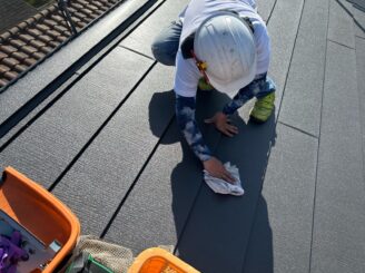 東大阪　屋根カバー工法　本体設置