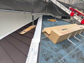 屋根葺き替え 東大阪 合板設置