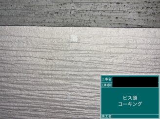 東大阪　外壁塗装　ひび割れ補修後