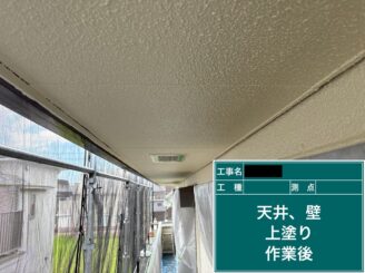 東大阪　外壁塗装　軒天井施工　完了