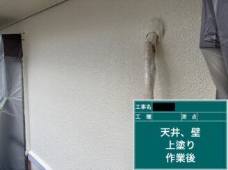 東大阪市　外壁塗装　上塗り施工後