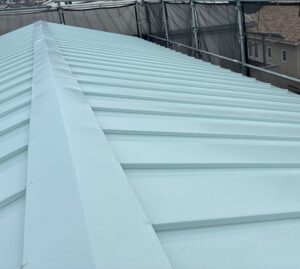 ペールアクア　アステックペイント　屋根塗装