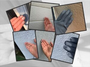 東大阪市　外壁リノベーション　施工前　チョーキング現象