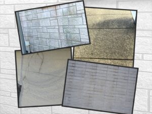 東大阪市　外壁リノベーション　施工前　カビ・コケの発生