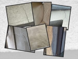 東大阪市　外壁リノベーション　施工前　外壁ひび割れ（クラック）