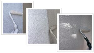 外壁塗装　下塗り中塗り上塗り施工