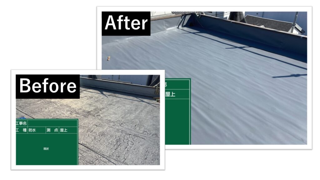 東大阪市　屋上防水　機械固定工法