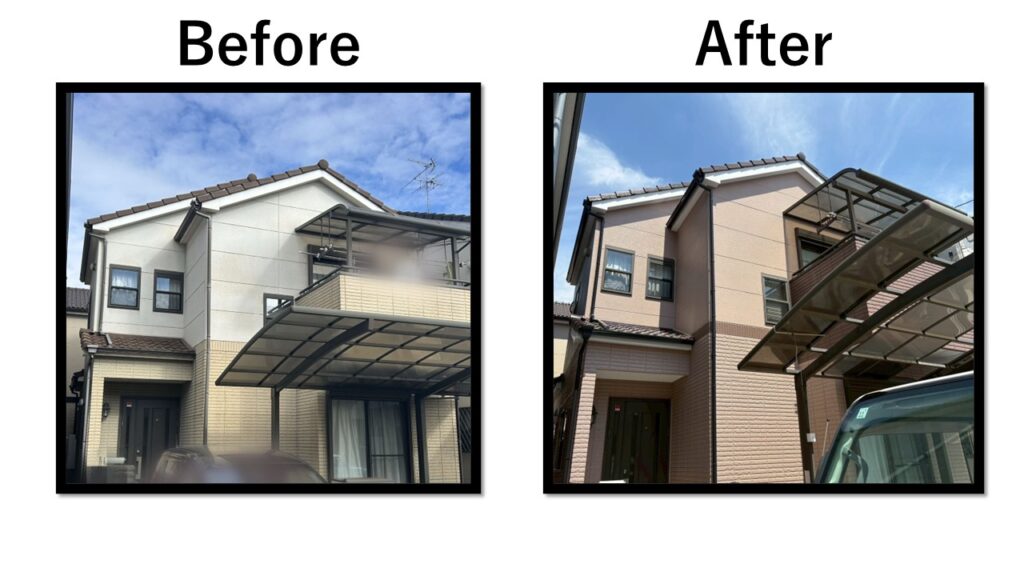 東大阪市外壁塗装ビフォーアフター
