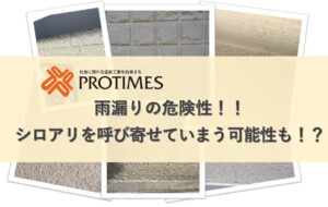 外壁のひび割れ　雨漏りの危険性も
