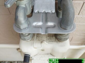 大東市 ガスメーター塗装 シルバー施工後
