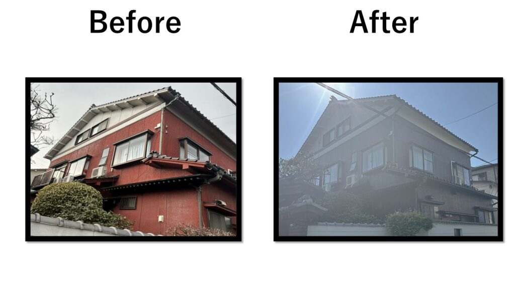 東大阪市角田で外壁塗装工事が完工｜築35年戸建て