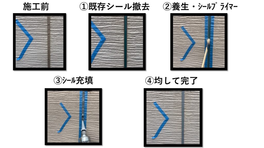 目地シール打替え　外壁塗装　東大阪市